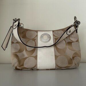 Coach Signature Stripe Demi Shoulder Bag